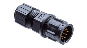 Circular Connector, Straight, Contacts - 10, Plug, Cable Mount
